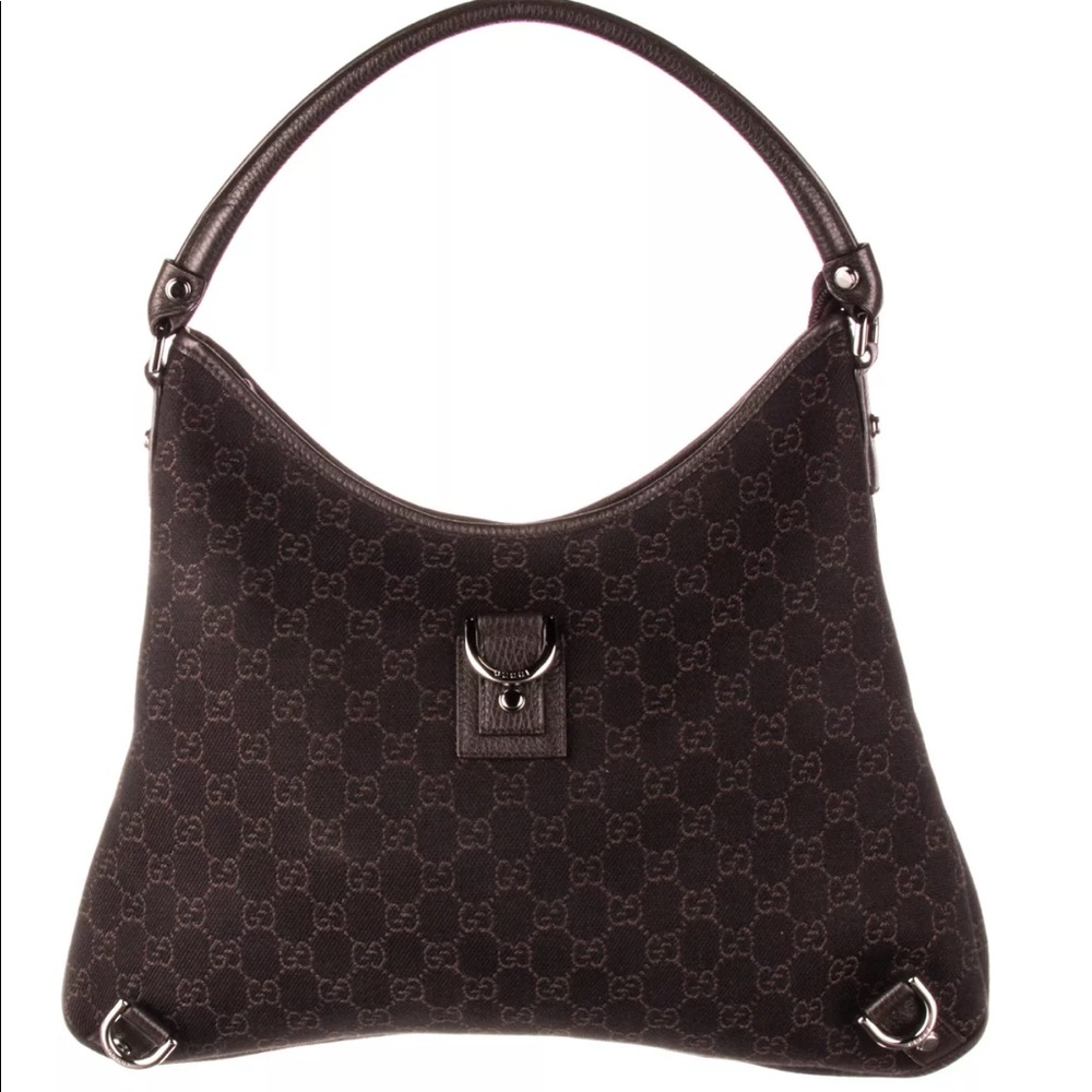 Gucci Brown GG Canvas Abbey Hobo Bag